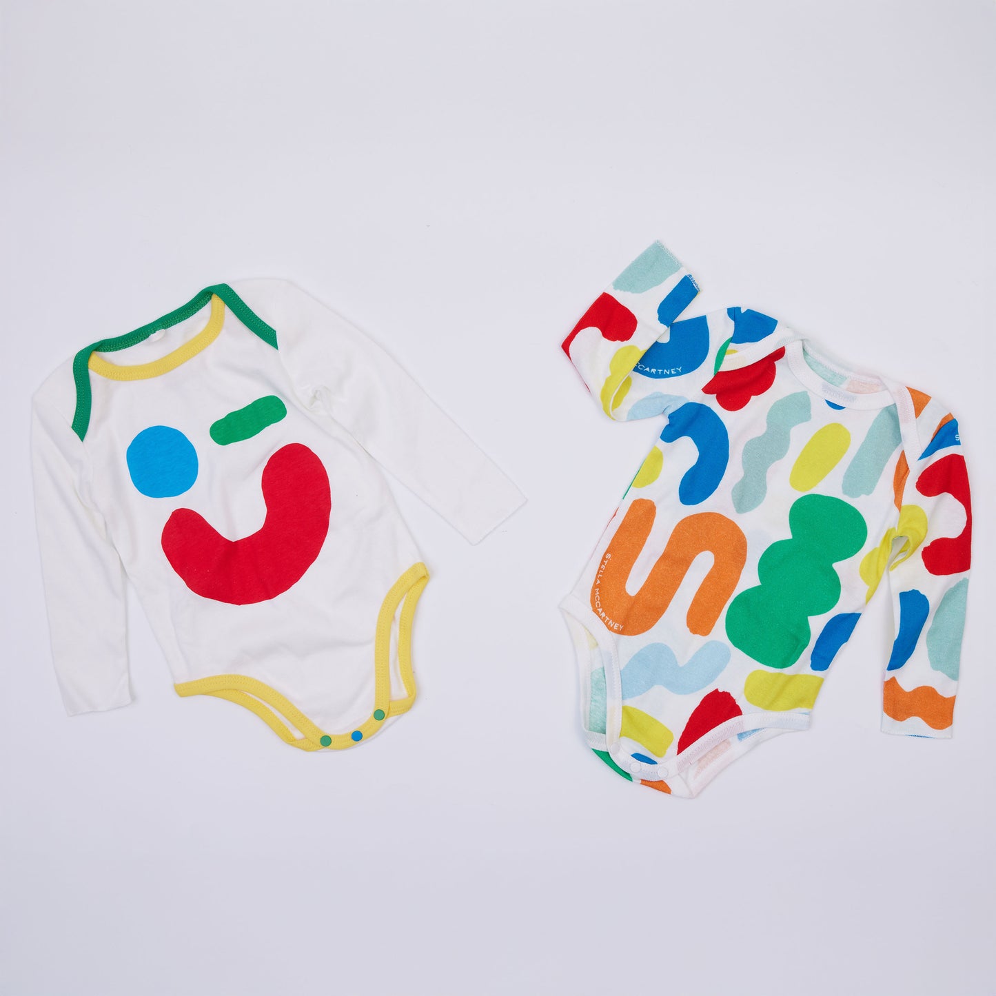 Stella Mccartney Kids 笑臉圖案連體衣 (2件裝)